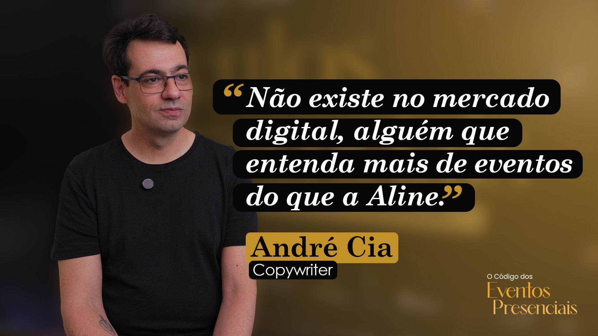 André Cia, depoimento em vídeo